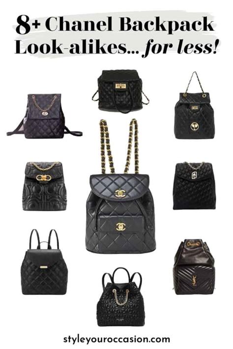 chanel backpack dupe|chanel chain bag look alike.